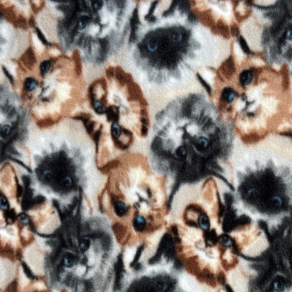 Relist11/25 cat print fleece zip shirt jacket cat animal print size XL - Picture 9 of 9